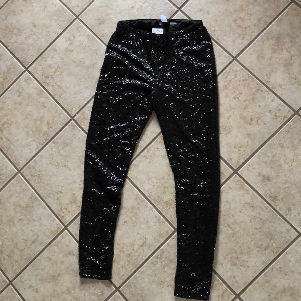 Black Sequin Leggings